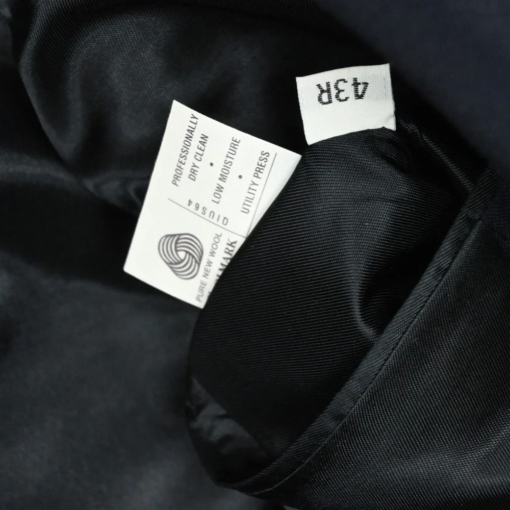 Vtg Hart Schaffner Marx 43R 44R Navy Blue Gold Button Blazer‎ Jacket Sport Coat